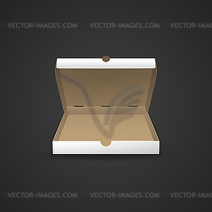 Cardboard pizza box mockup - vector image