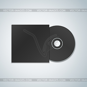 Compact disc cover mockup - vector clipart