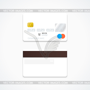 Blank bank card mockup - vector image