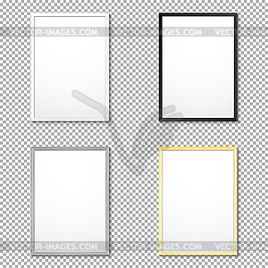 Various frame mockup template set - vector image