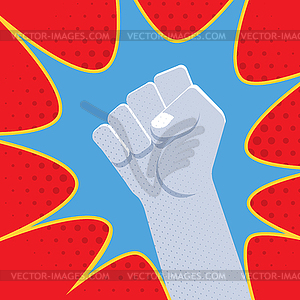 Symbol clenched fist hand - vector image