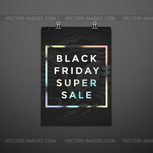 Black friday sale poster - vector clipart