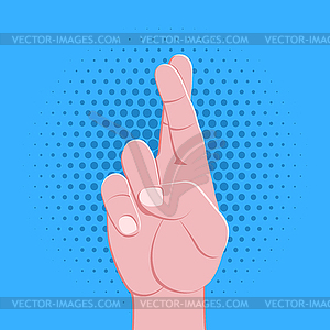 Symbolic hand fingers gesture - stock vector clipart