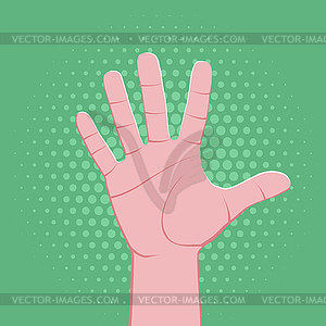 Symbolic hand fingers gesture - vector clipart