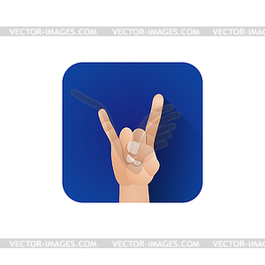 Symbolic hand fingers gesture - vector clip art