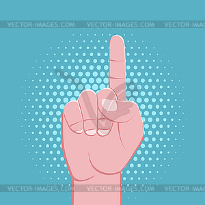 Symbolic hand fingers gesture - vector image