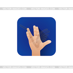 Symbolic hand fingers gesture - vector EPS clipart