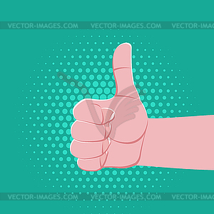 Symbolic hand fingers gesture - vector clipart