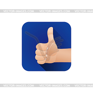 Symbolic hand fingers gesture - vector image