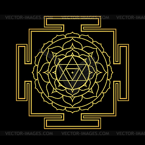 Hinduism yantra sacred geometry mandala - royalty-free vector image