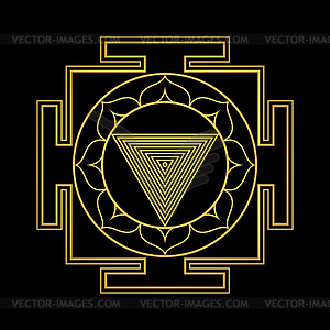 Hinduism yantra sacred geometry mandala - vector clip art