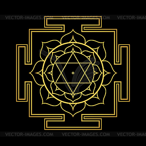 Hinduism yantra sacred geometry mandala - vector clipart