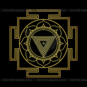 Hinduism yantra sacred geometry mandala - vector clip art