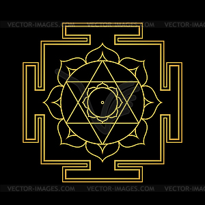 Hinduism yantra sacred geometry mandala - vector clipart