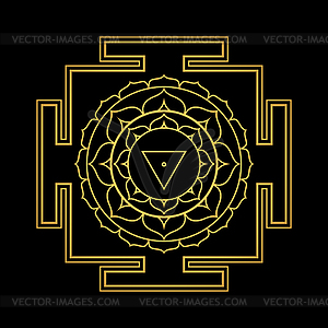 Hinduism yantra sacred geometry mandala - vector image