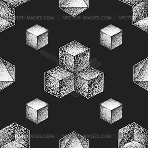 Dotart blackwork pattern - vector image