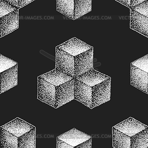 Dotart blackwork pattern - vector clip art