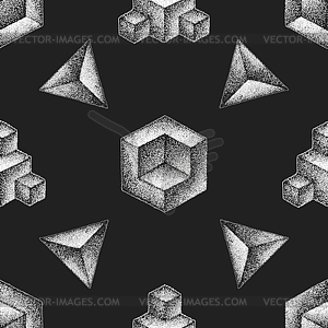 Dotart blackwork pattern - vector clipart