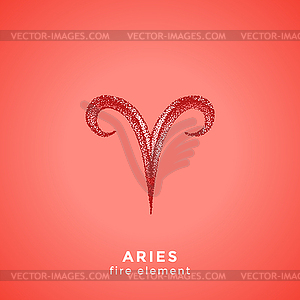 Aries zodiac sign - royalty-free vector image