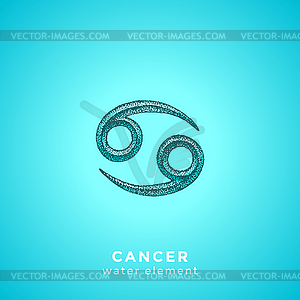 Cancer zodiac sign - vector clip art