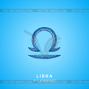 Libra zodiac sign - vector clip art