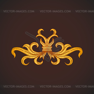 Engraving decoration vintage tattoo element - vector image