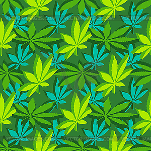 Isometrcic marijuana leaves seamless pattern - vector image