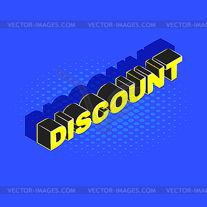 Isometric advertising promotion banner template - vector image