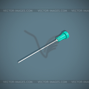 Isometric syringe needle - vector EPS clipart