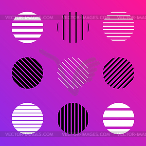 Minimal abstract design element set - vector clipart