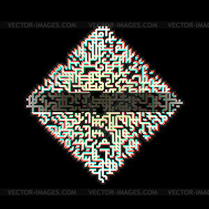 Abstract pattern square backdrop - vector image