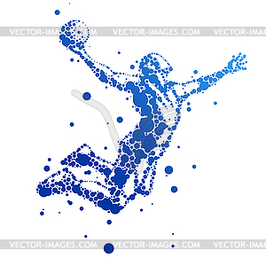 Abstract basketball player in jump - vector image