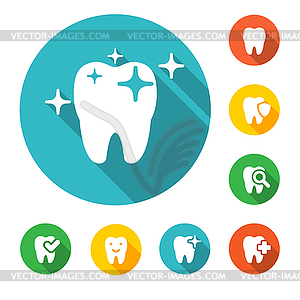 Dental icons set - vector image