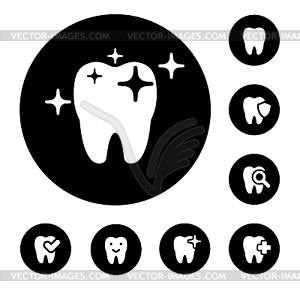 Dental icons set - vector image