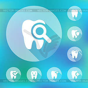 Dental icons set - vector clip art