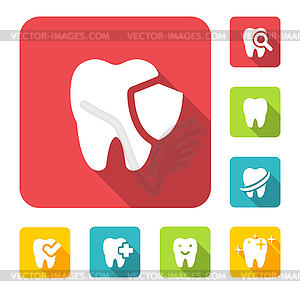 Dental icons set - vector image
