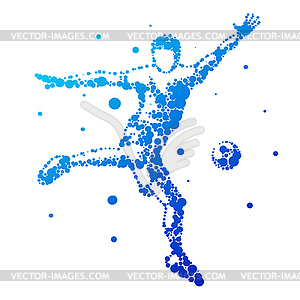Abstract football player - vector image