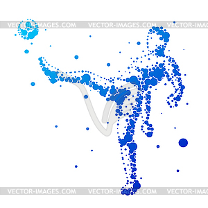 Abstract football player - vector clip art