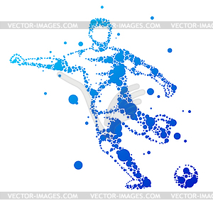 Abstract football player - vector clipart