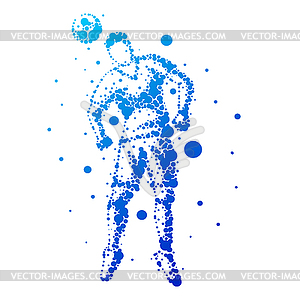 Abstract football player - vector image