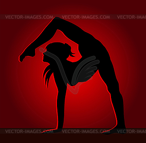 Flexible dancer - vector clipart