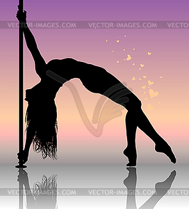 Dancing girl - vector clip art