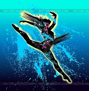 Dancing girl - vector image