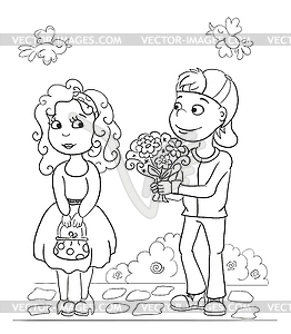 Couple in love - vector clipart