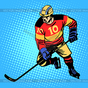 Hockey player number 10 - color vector clipart