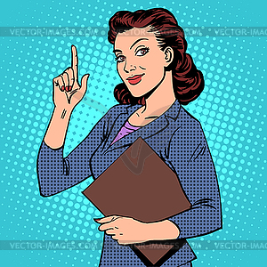 Successful female businesswoman - vector clip art