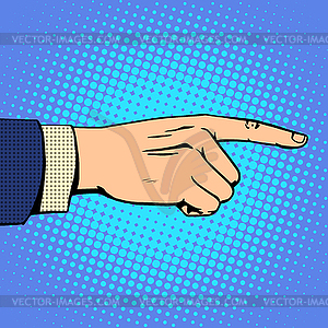 Hand pointing finger man - vector clipart