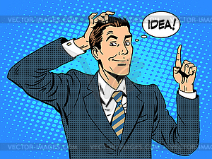 Creative business people businessman idea - vector clipart