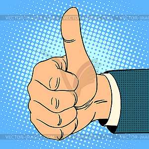 Thumb top gesture - vector clip art