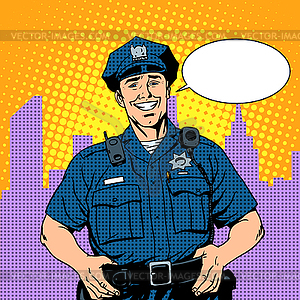 Good cop police - vector clip art